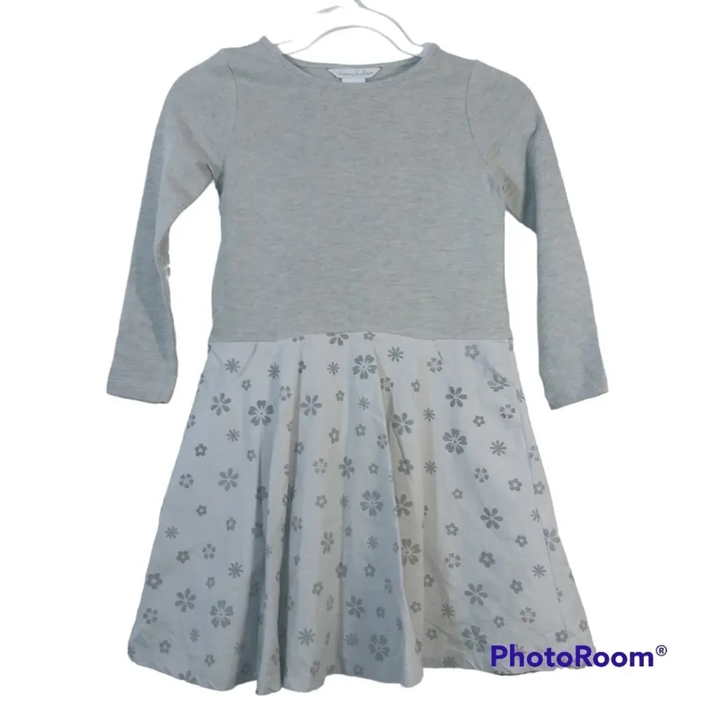 Chasing Fireflies Gray Cozy Dress With Pockets Size Girls 7/8